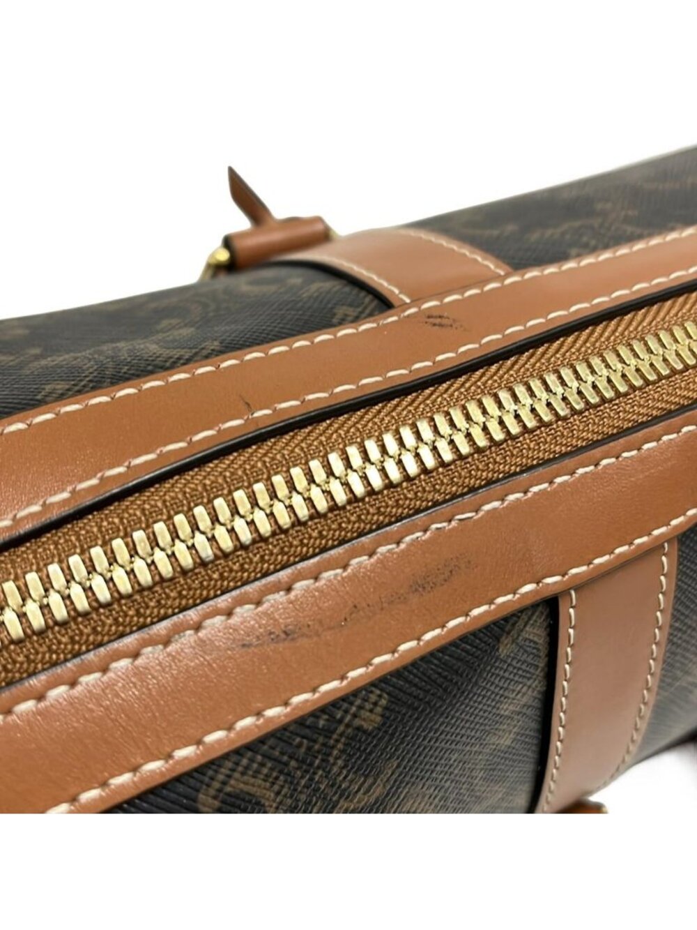Celine Boston Bag Black Brown Leather - Picture 13 of 15